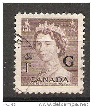 Canada  Queen Elizabeth II  (o)  Optd. G - Sobrecargados