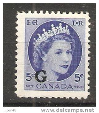 Canada  Queen Elizabeth II  (o)  Optd. G - Overprinted