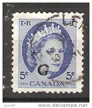 Canada  Queen Elizabeth II  (o)  Optd. G - Overprinted