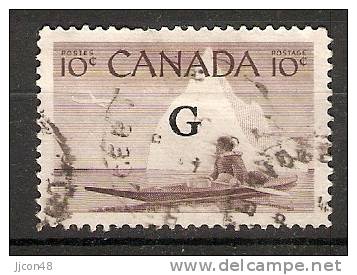 Canada  Eskimo Hunter  (o)  Optd. G - Overprinted