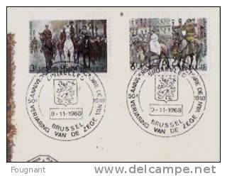 BELGIQUE :  1968:N°1474/7 FDC.Patriotique.50e Anniv.de La Victoire De 1918.2 Enveloppes. - 1961-1970