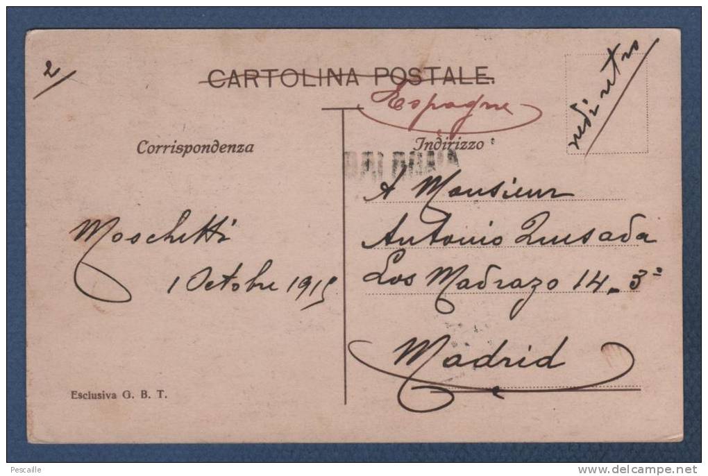 PIEMONTE - CP TORINO - PIAZZA CARLO ALBERTO - FACCIATA MODERNA DEL PALAZZO CARIGNANO CARLO FERRI - 1915 - ESCLUSIVA GBT - Palazzo Carignano