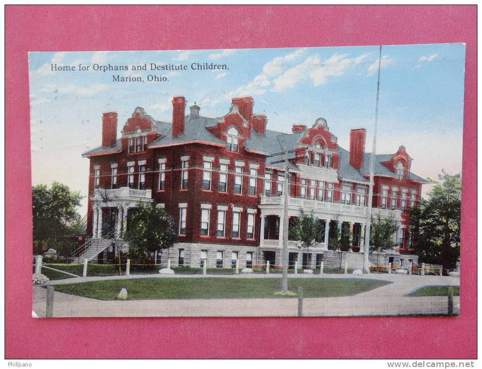 Marion Ohio  Home  For Orphans & Destitute Children 1914 Cancel   Ref  885 - Other & Unclassified