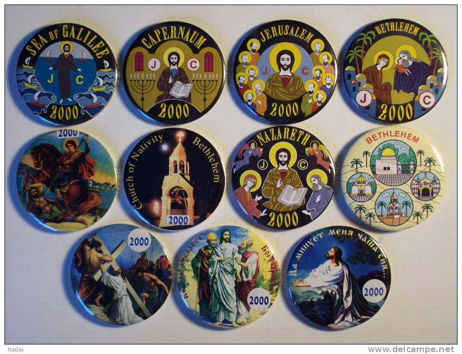 Set Of 11 Souvenir Badges With Strong Magnets  ! - Unclassified