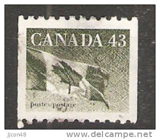 Canada  1992  Definitives; Flag  (o) - Roulettes