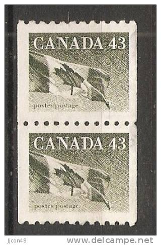 Canada  1992  Definitives; Flag  (o) - Coil Stamps
