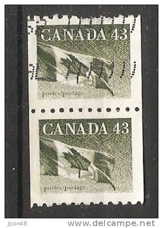 Canada  1992  Definitives; Flag  (o) - Roulettes