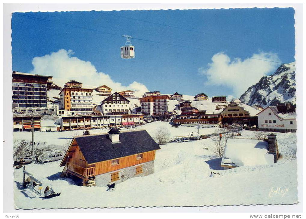 CAMPAN-BAGNERES-BAREGES--La MONGIE--1971---Vue Générale (téléférique,hotels ) Cpsm 10 X 15  N° 24 éd  Doucet - Campan