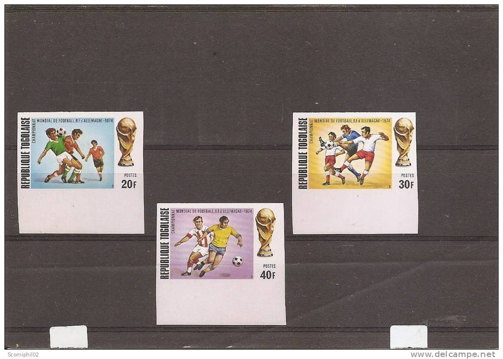 Coupe Du Monde En Allemagne -1974 ( 796/98 Non Dentelés Du Togo) - 1974 – Germania Ovest
