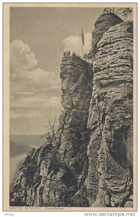 Sächs. Schweiz    Basteifelsen  A-1603 - Bastei (sächs. Schweiz)