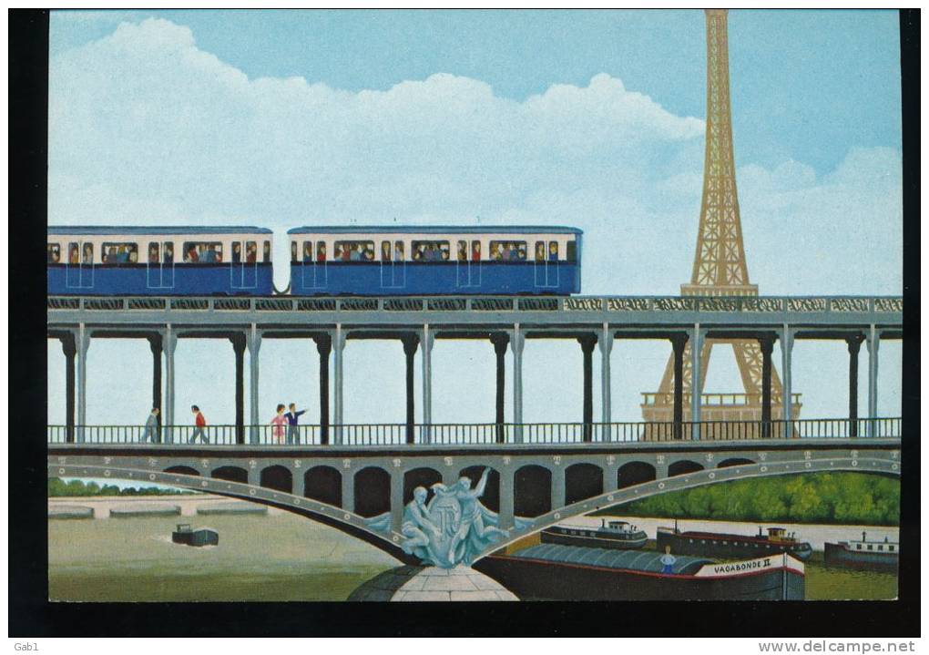 Galerie Naifs Et Primitifs --- Serge De Filippi --- Le Pont Bir Hakeim - Métro