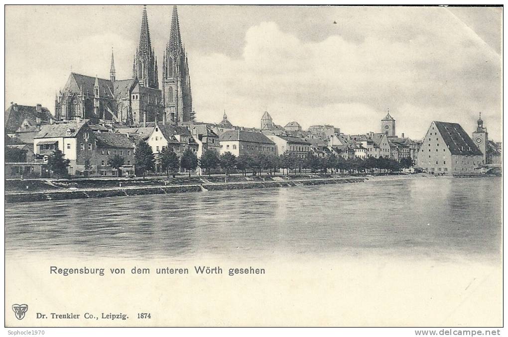 ALLEMAGNE - BAVIERE - REGENSBURG - Vom Dem Unteren Wörth Gesehen - Regensburg