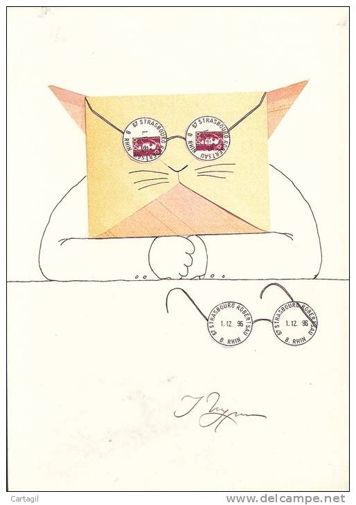 CPM GF -Tomi Ungerer - Les Chats De La Poste -  Collection PTT Cartophilie 1996-7-Envoi Gratuit - Ungerer