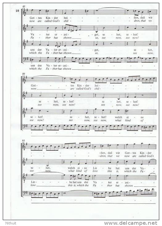 DIE BACH KANTATE - BWV 64 - Sehet,welch Eine Liebe Hat Uns Der Vater Erzeiget - Editions Hänssler Stuttgart - A-C