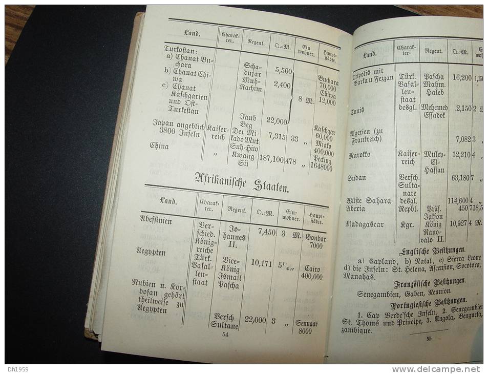 1876 NOTIZ - KALENDER MENTOR CALENDRIER POUR ECOLIER ECOLE SCHULE VERLAG ALTENBURG ANTIQUAR JUDAICA LEVI STUTTGART