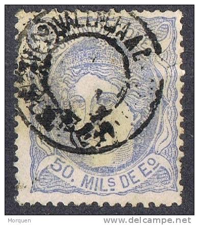 Sello 50 Mils Alegoria 1870, Fechador AMBULANTE Valencia, Num 107 º - Used Stamps