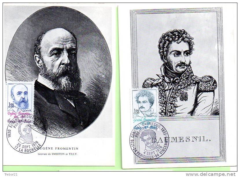 CARTES 1° JOURS . YVERT N° 1880 / 2 + 1896 / 8 - PERSONALITÉS - Lots & Serien