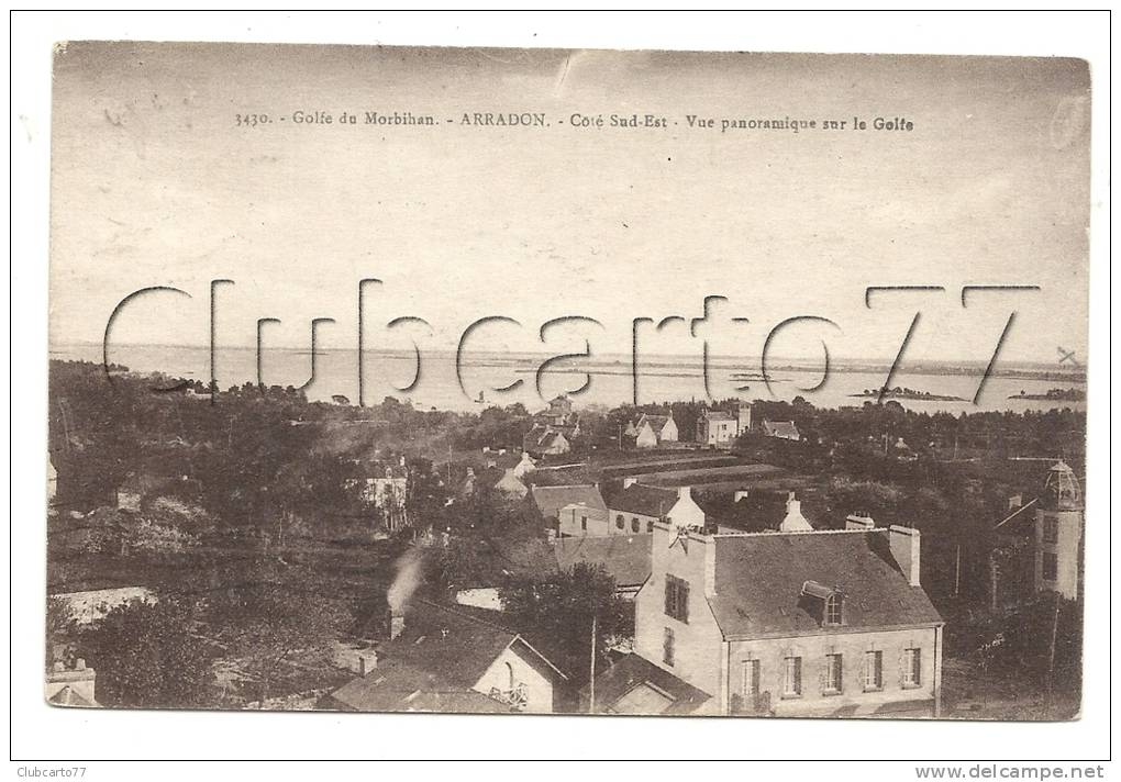 Arradon (56) : Vue Générale Sur Le Côté Est De La Commune En Direction Du Golfe En 1920. - Arradon
