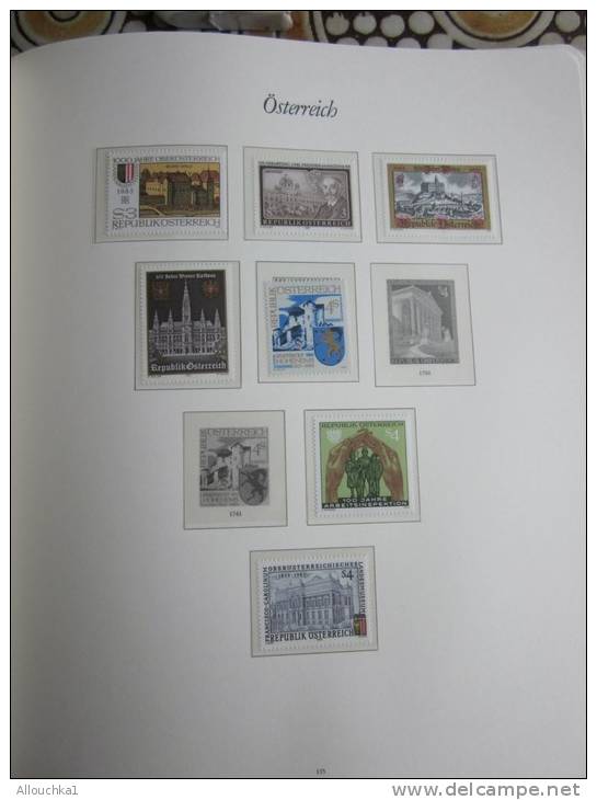 Autriche Osterreich 16 pages 126 Timbres Stamps neuf MNH ** avec feuilles de type MOCK faire défiler 17 pages ci-dessous