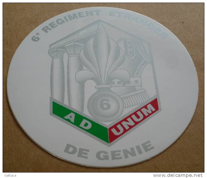 AUTOCOLLANT 6°REGIMENT ETRANGER DE GENIE - Autres & Non Classés