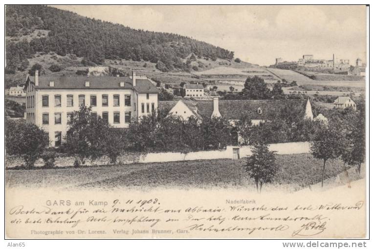 Gars Am Kamp Austria, Nadelfabrik Needle Factory Industry, C1900s Vintage Postcard - Gars Am Kamp