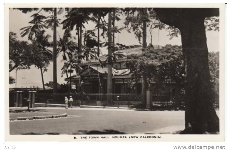 Noumea New Caledonia, Town Hall Building Architecture, C1940s/50s(?) Vintage Real Photo Postcard - Nueva Caledonia