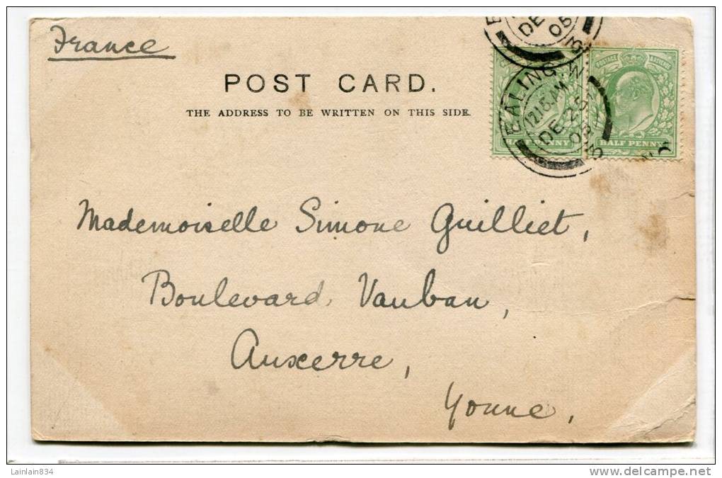 - At The Trough-  London -  Edit Hide-Sheiner, Précurseur, écrite, 1905, De L´usure, 2 Stamps, Cachets, Scans. - Autres & Non Classés