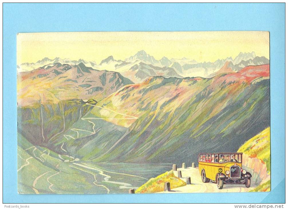 Publicité SUISSE Utilisez Les Postes Alpestres. Benutzet Die Schweiz-Alpenposten. Use The Swiss Alpine Postal Coaches - Other & Unclassified