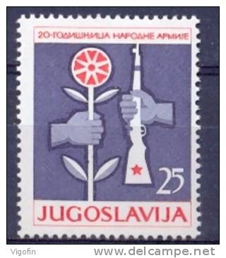 YU 1961-971 20A°ARMY, YUGOSLAVIA, 1v, MNH - Militaria