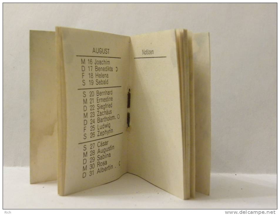 Almanach, Calendrier 1972,  Carnet 5,1x 3,8 Cm, Portemonnaie Kalender - Petit Format : 1971-80