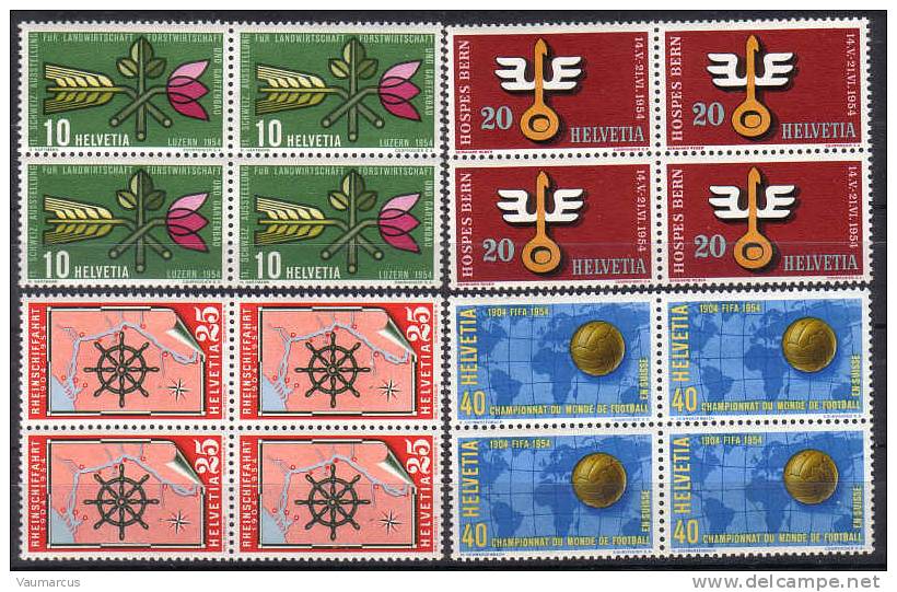 Zu 316-319 / Mi 593-596 / YT 544-547 Blocs De 4 ** / MNH SBK 48,- - Unused Stamps