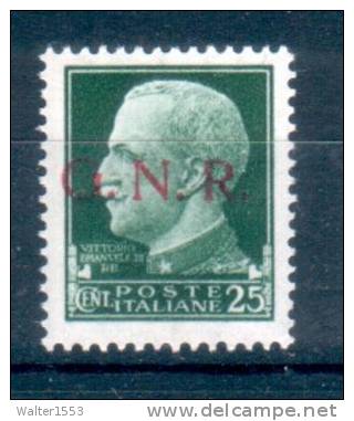 ITALIA 1944 RSI 25 Cent. GNR  VR **MNH  ALTA QUALITA' - Neufs