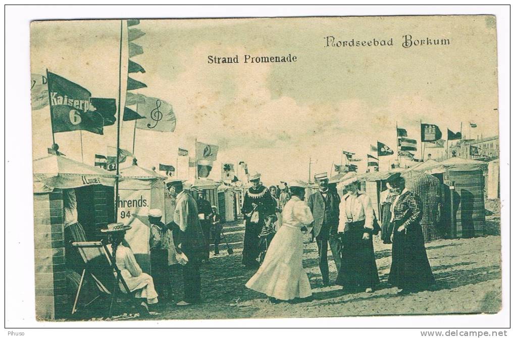 D3714     BORKUM : Strand Promenade - Borkum