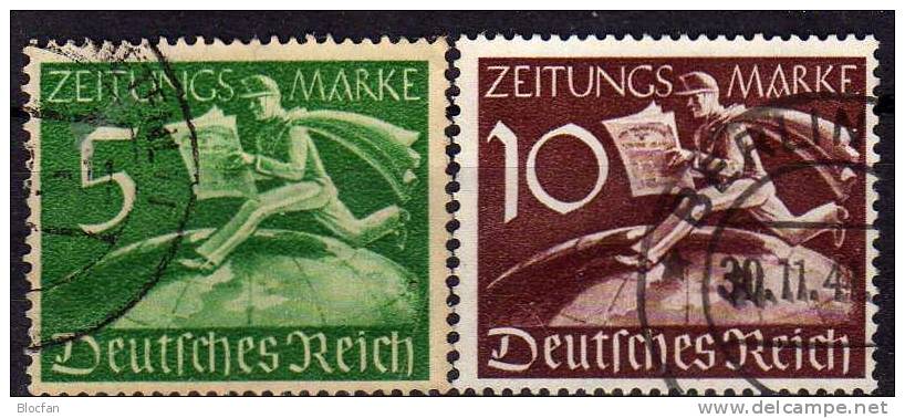 Zeitungs-Marke 1939 DR Z 738/9 O 15€ Brautbecher Nürnberg Lüneburger Löwe Deutsches Reich Stamp Old Germany III. Reich - Used Stamps