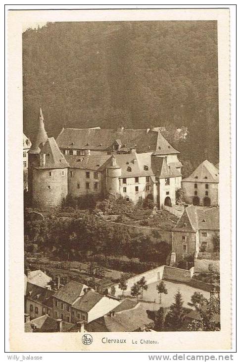 Clervaux - Lot de 9 cartes: panorama, château, eglise, abbaye, pylône, monument