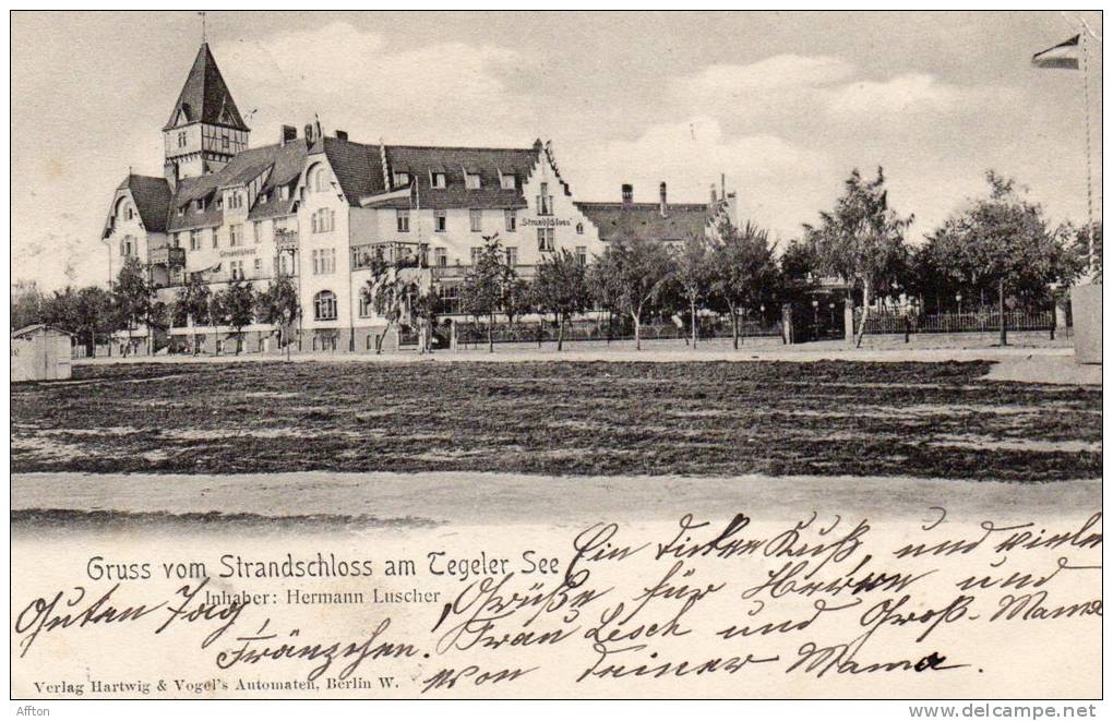 Gruss Aus Strandschloss Am Tegeler See 1900 Postcard - Tegel
