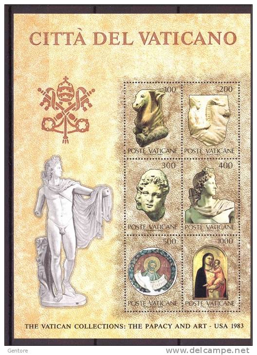 VATICAN 1983 Art In The Museum In Usa Unificato Cat. Block N° 6  Mint Never Hinged - Blocs & Feuillets