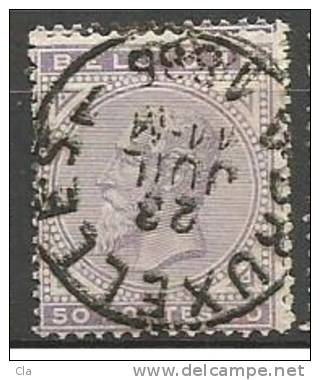 41 Obl Centrale Renversée BXL  40 - 1883 Léopold II