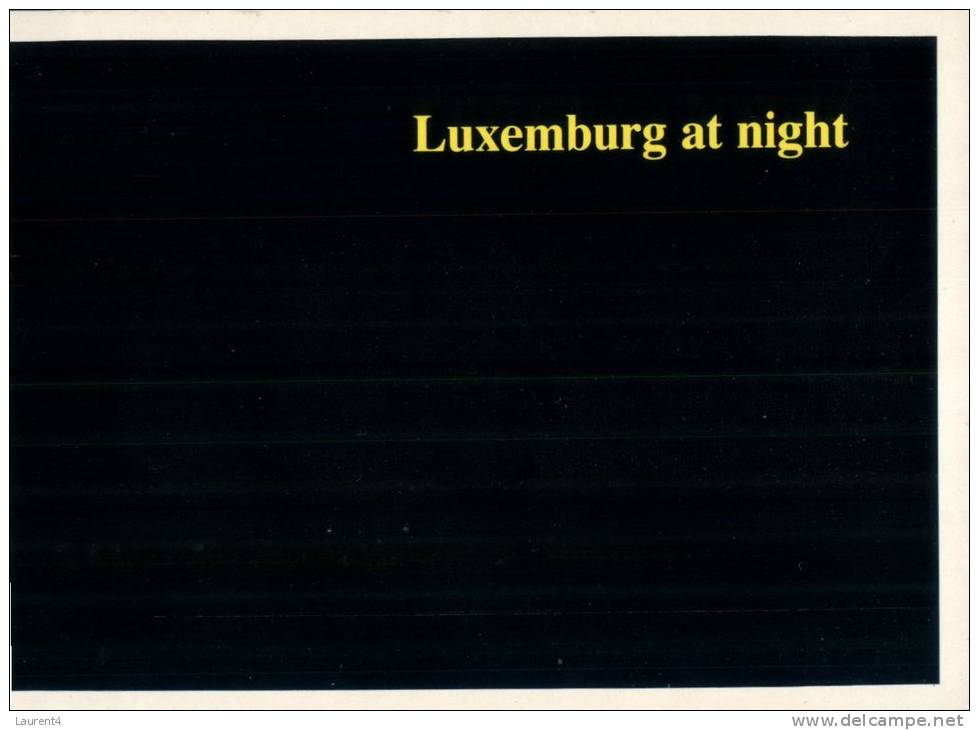 (321) At Night - La Nuit - Black Card - Carte Noire - Luxembourg - Autres & Non Classés