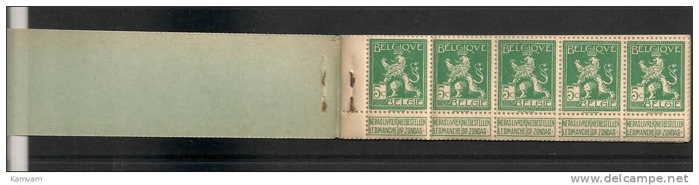 Belgie Belgique Carnet A11 1914 Cote 175€ , NSCH Agrafe Original - Origineel Nietje - 1907-1941 Antichi [A]