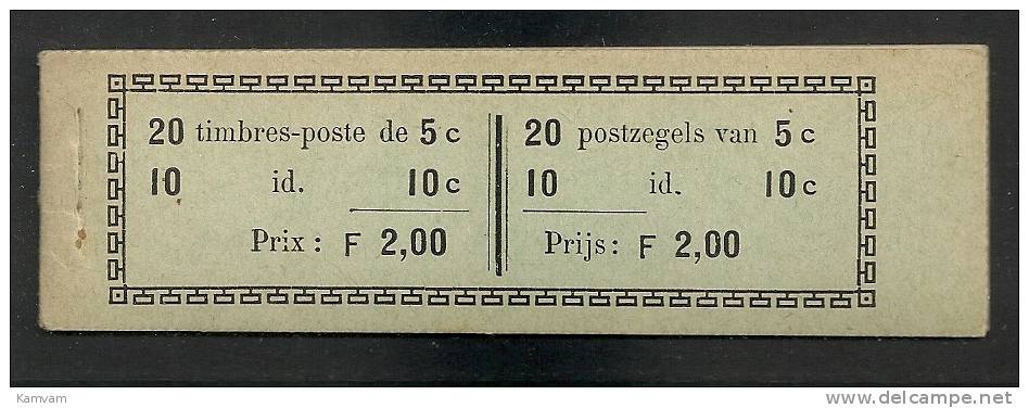 Belgie Belgique Carnet A11 1914 Cote 175€ , NSCH Agrafe Original - Origineel Nietje - 1907-1941 Alte [A]