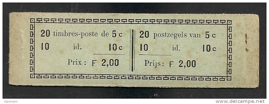 Belgie Belgique Carnet A11 1914 Cote 175€ , NSCH Agrafe Original - Origineel Nietje - 1907-1941 Anciens [A]