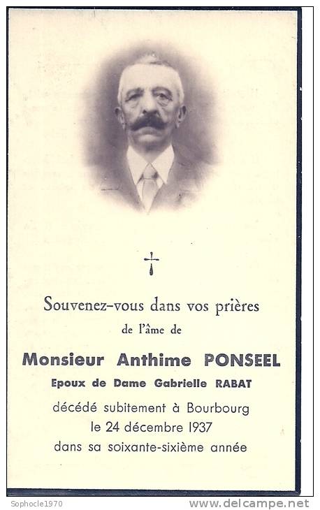 NORD PAS DE CALAIS - 59 - NORD - BOURBOURG - Anthime PONSEL - Obituary Notices