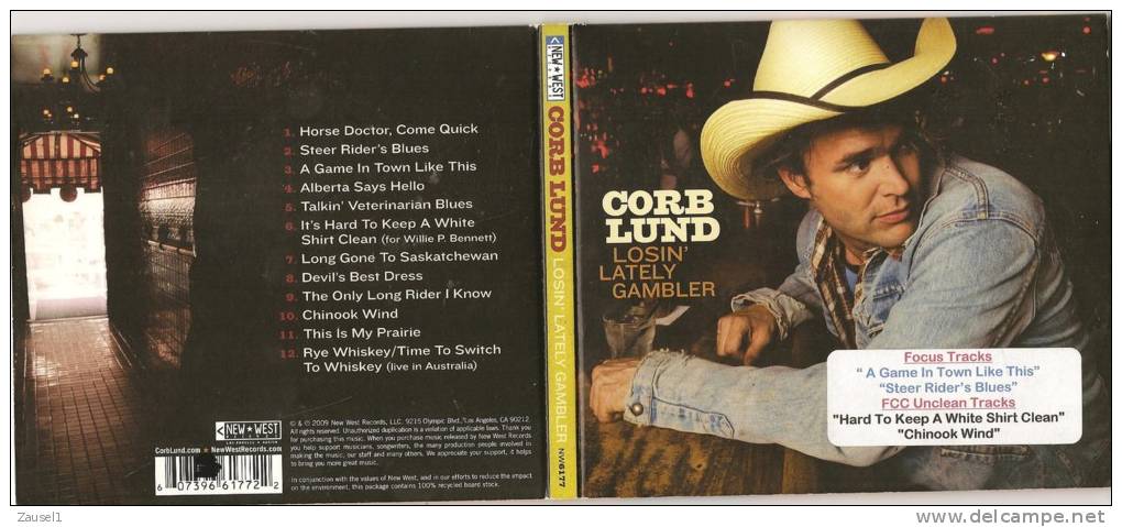 Corb Lund - Losin' Lately Gambler - Original CD - Country & Folk