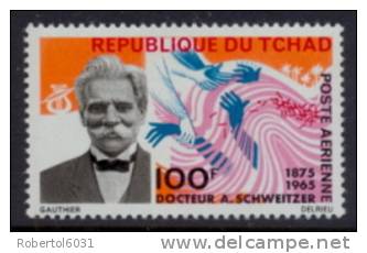 Chad 1966 100 F. Air Mail Stamp Albert Schweitzer Nobel Prize For Peace 1952 MNH - Albert Schweitzer