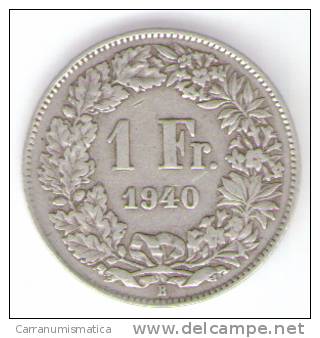 SVIZZERA 1 FRANCO 1940 AG - Altri & Non Classificati