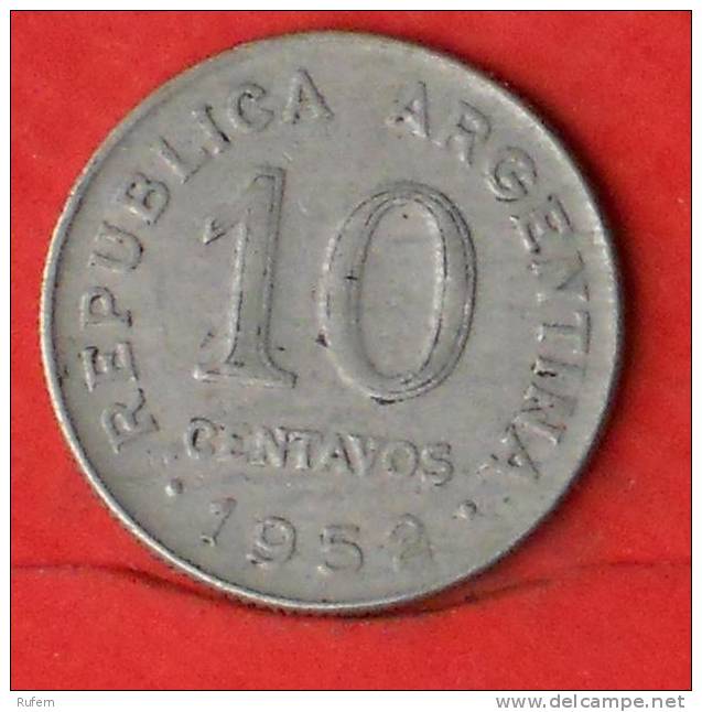 ARGENTINA  10  CENTAVOS  1952   KM# 47  -    (1735) - Argentine