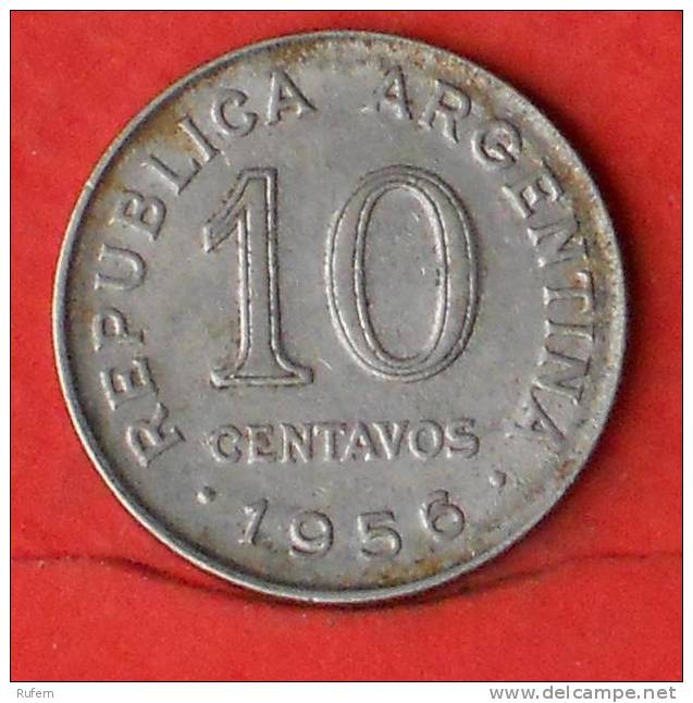ARGENTINA  10  CENTAVOS  1956   KM# 51  -    (1736) - Argentine
