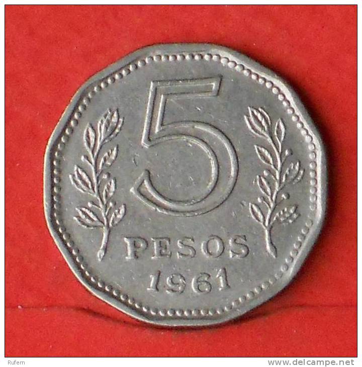 ARGENTINA  5  PESO  1961   KM# 59  -    (1742) - Argentine