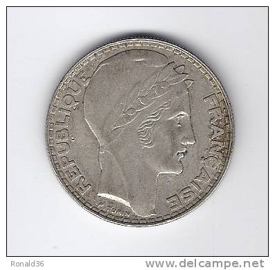 Pièce De Monnaie De 20 F FRANCS 20F TURIN P Argent De 1933 En Bon état ( Voir Scanne ) Marianne - Other & Unclassified